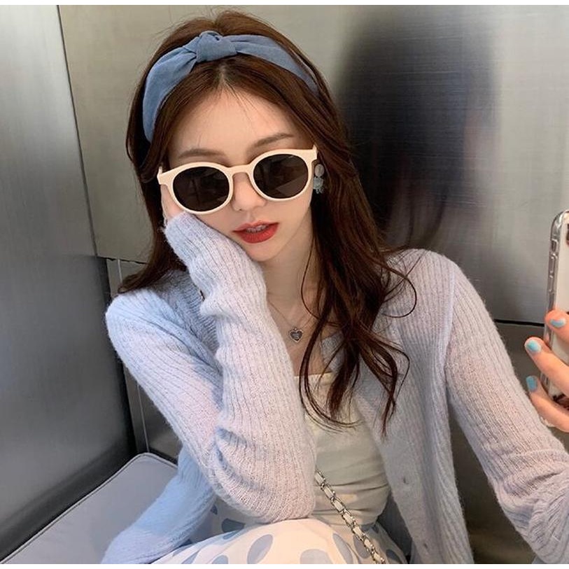 Kính mát gọng tròn chống tia UV phong cách vintage thời trang cho nữ