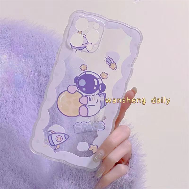 Ốp Điện Thoại TPU Silicon Mềm Hình Phi Hành Gia Cho Iphone 12 13 SE 6 6S 7 8 Plus X XS XR 11 Pro Max