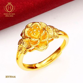 Nhẫn Nữ Mặt Hoa Mai (FREE SIZE) Titan Xi Mạ Vàng Non 24k Cao Cấp - Trang Sức Hava Hong Kong