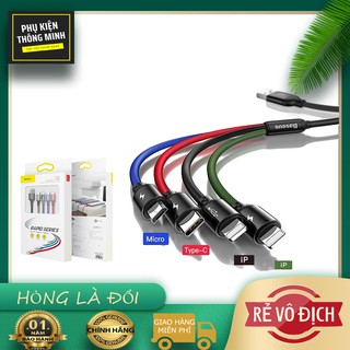 Dây sạc đa năng Baseus 4 đầu Rapid ( 2 iPhone, 1 TypeC, 1 MicroUSB ) 3.5A, sạc nhanh iphone - Benzen