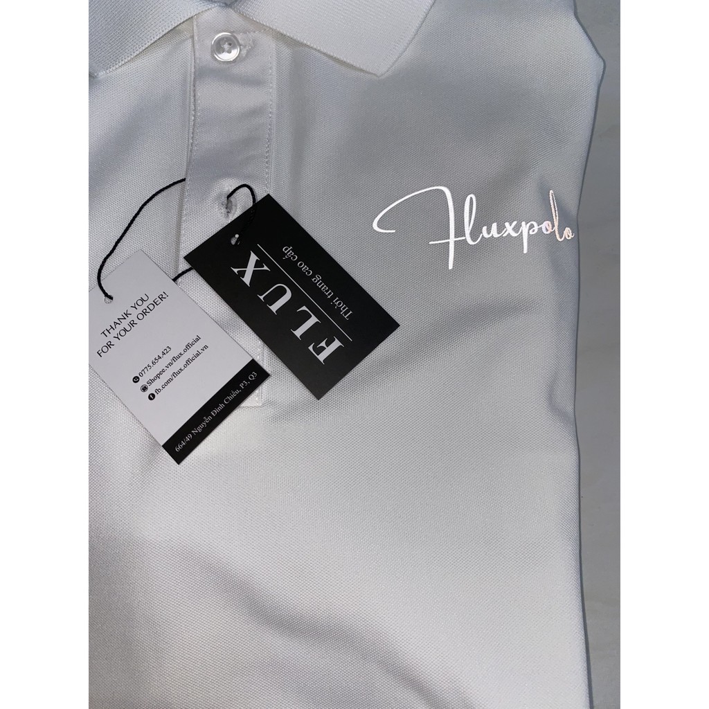 Áo thun Polo nam FLUX chữ ký hoạ tiết, vải cá sấu xịn, chuẩn form APL01 | BigBuy360 - bigbuy360.vn