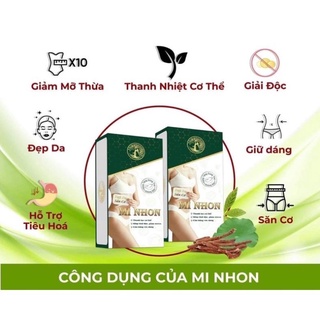 Hộp giảm cân mi nhon hồng minh tặng detox night