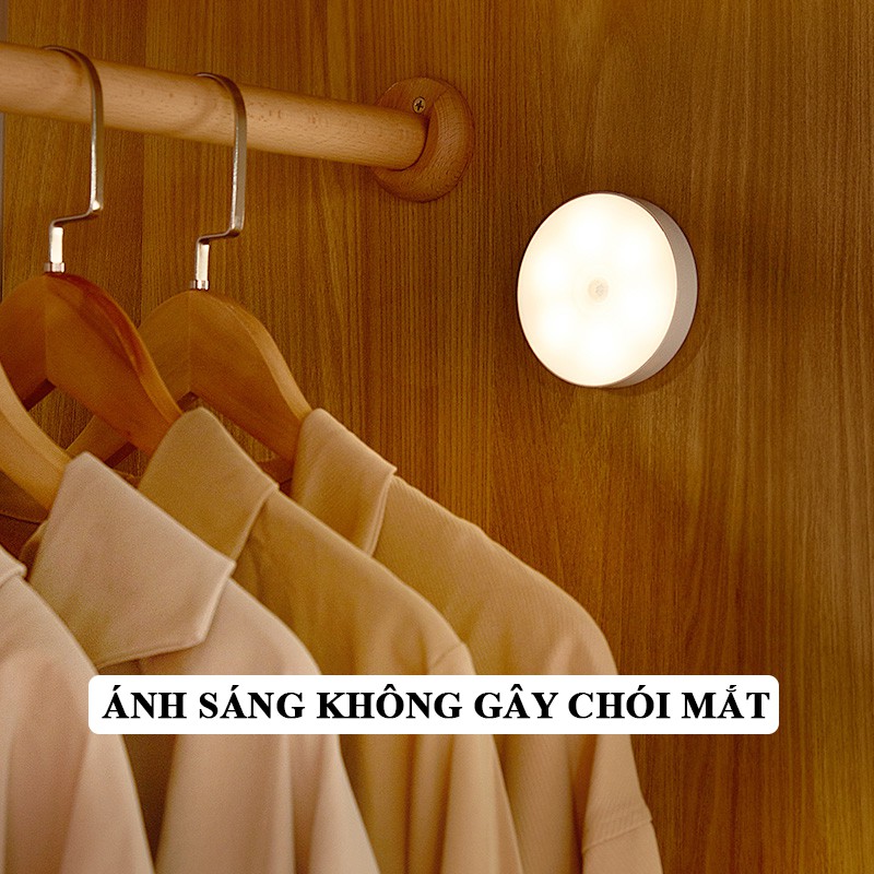 Đèn LED không dây dán tường có cảm biến chuyển động thông minh tự động bật tắt kèm dây cáp USB