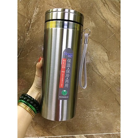 Bình giữ nhiệt 💎SALE💎 ca nước inox mini thép chống gỉ 304 nhập khẩu cao cấp tráng gương 1000ml - 1200ml nắp titan