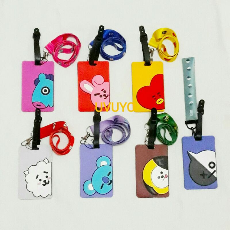 Dây Đeo Thẻ Tên In Hình Các Nhân Vật Bt21 Của Bts