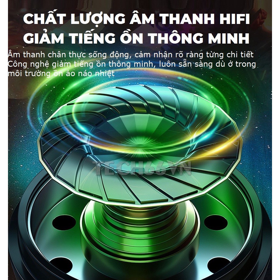 Tai nghe gaming bluetooth nhét tai không dây chơi game bỏ trễ âm tiếng ồn âm trầm chất lượng – G7S