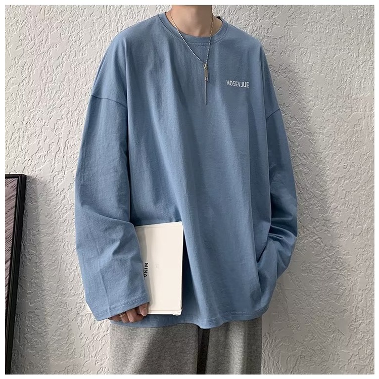 Áo Thun Tay Dài Dáng Rộng In Chữ Phong Cách Hip Hop Đường Phố Hàn Quốc Thời Trang Cho Nam Và Nữ M-5XL