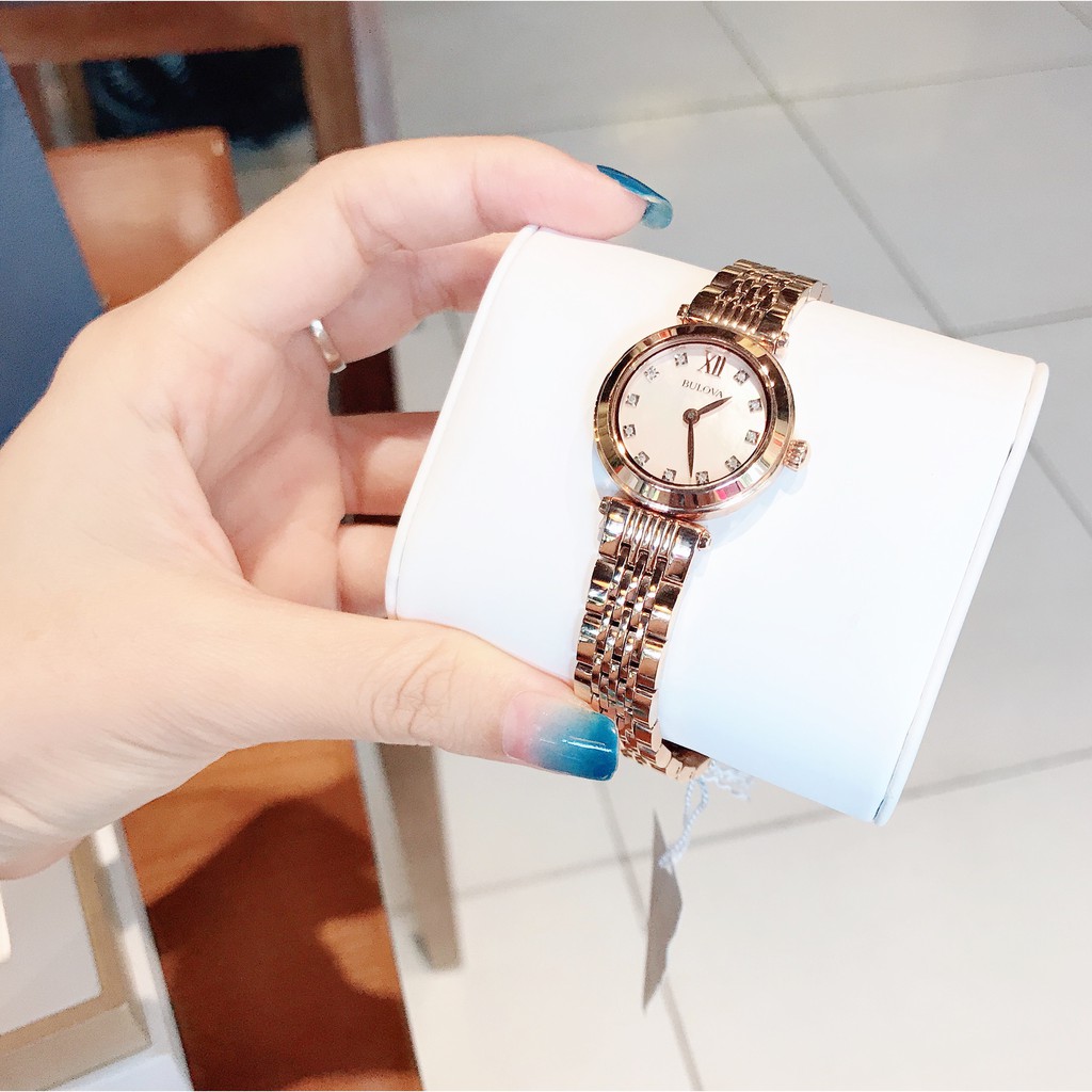 Đồng hồ bulova nữ vàng hồng