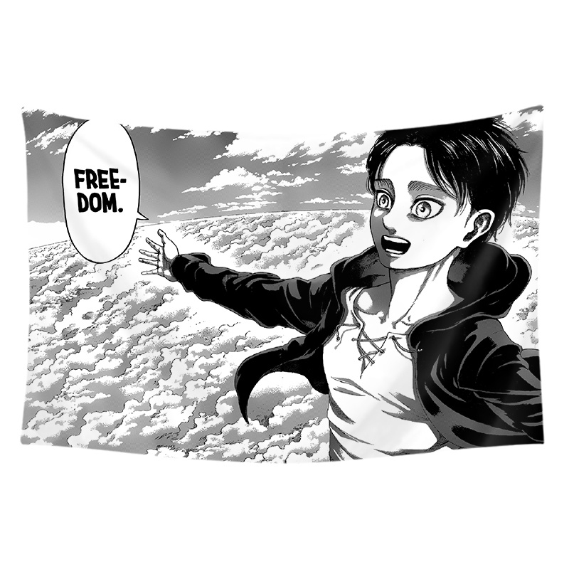 Thảm Treo Tường Trang Trí In Hình Đại Chiến Titan