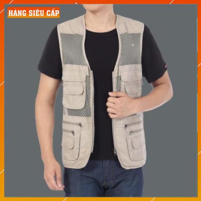 Áo gile Nam - Áo ghi lê Lưới Lính Mỹ Vest gile Nam Nhiều Túi á2 . ⛑