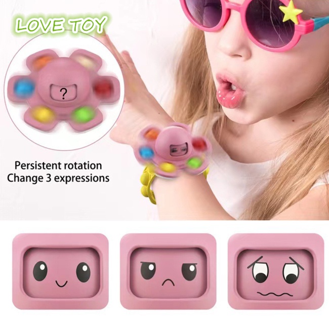 Nkodok Pop It Bạch Tuộc Vòng Tay Con Quay Đồ Chơi Di Động Nhiều Màu Sắc Giảm Căng Thẳng Cho Trẻ Em