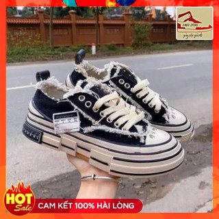 [Xả kho] Giày xvessel đế gỗ, giày cv rách độn đế đủ size nam nữ full-box bill