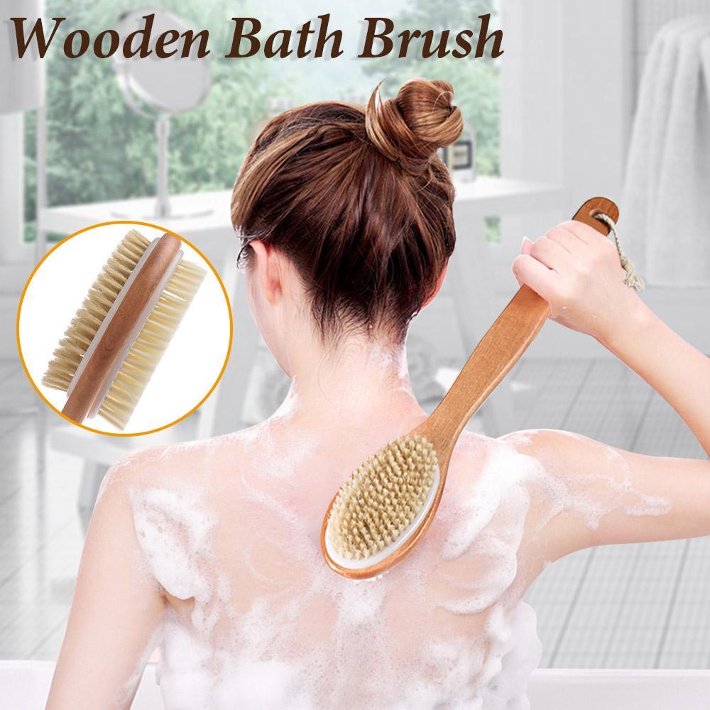 YOLA Bàn Chải Tắm Cán Dài Lông Mềm Tẩy Tế Bào Chết Cơ Thể