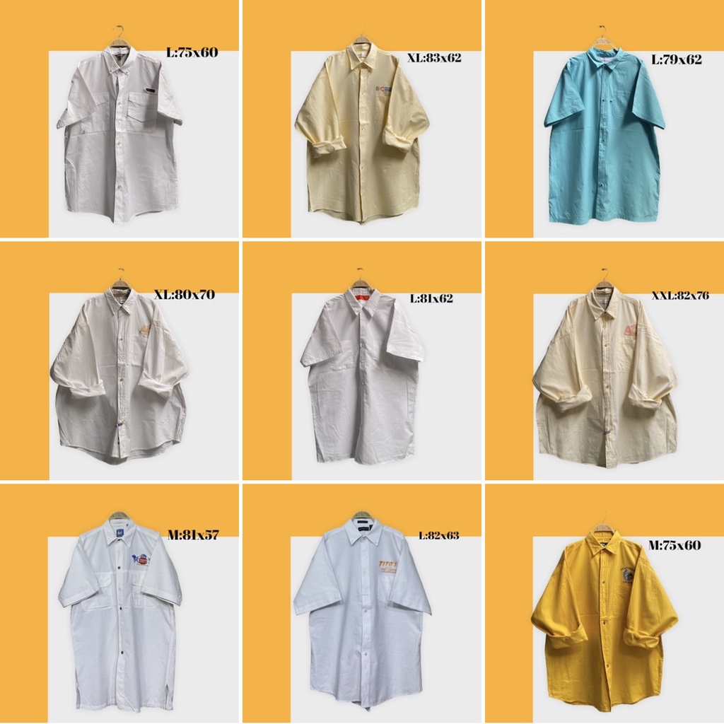 Áo sơ mi kaki tay ngắn và dài 2hand unisex nam nữ
