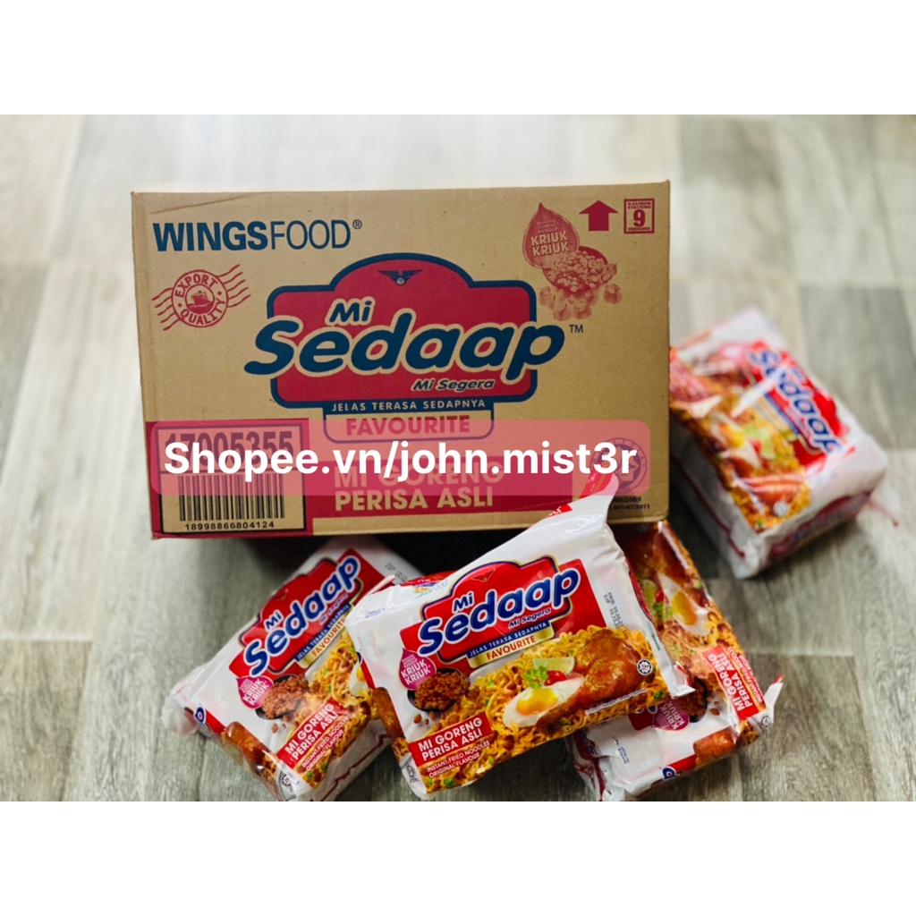 Thùng 40 Gói Mì Trộn Ăn Liền Sedaap Indonesia Siêu Ngon