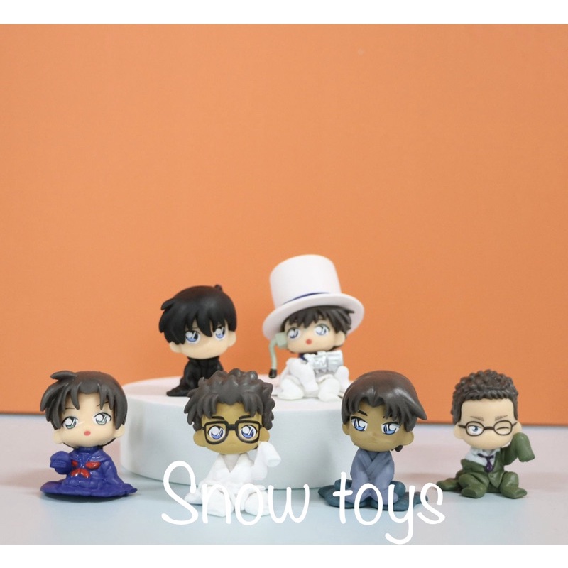 Mô hình Conan - Trọn bộ 6 mô hình nhân vật Conan teo nhỏ Conan Shinichi Haibara Ai Gin Amuro Hattori Heiji