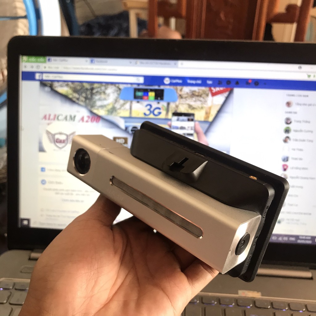 Cam hành Trình T4 Promax - Quay 2 mắt trước sau Full Hd - Giam sát xe từ xa.