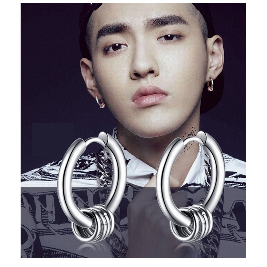 Bông tai khoen tròn Ngô Diệc Phàm unisex