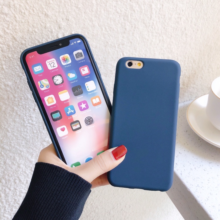 vivo 1716 1723 1718 1726 1713 1714 1724 1725 1727 1728 1719 Blue silicone mobile phone case Simple solid color mobile phone case Fashion mobile phone protective case