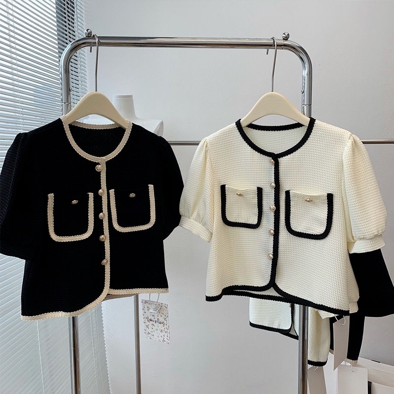 Áo Sơ Mi Tay Ngắn Phồng Dáng Rộng Thời Trang Mùa Hè 2022 Mới Mẻ