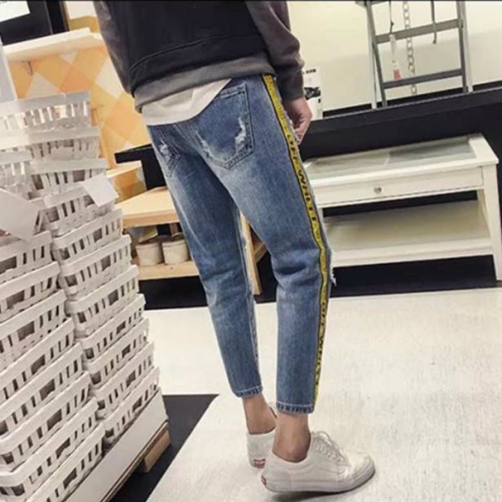 quần jeans rách viền off white Mã: ND1040