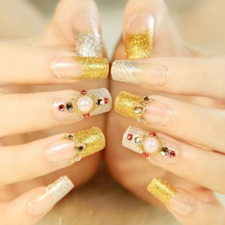 Hạt tròn bốn kích cỡ trang trí móng, DIY.