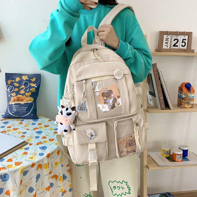 Ba Lô Đi Học Bằng Nylon Thời Trang Dành Cho Nữ