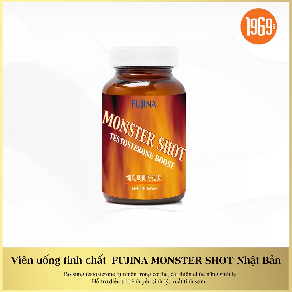 Viên uống tinh chất FUJINA MONSTER SHOT Nhật Bản tăng cường sinh lý, giảm xuất tinh sớm, rối loạn cương dương 150 viên