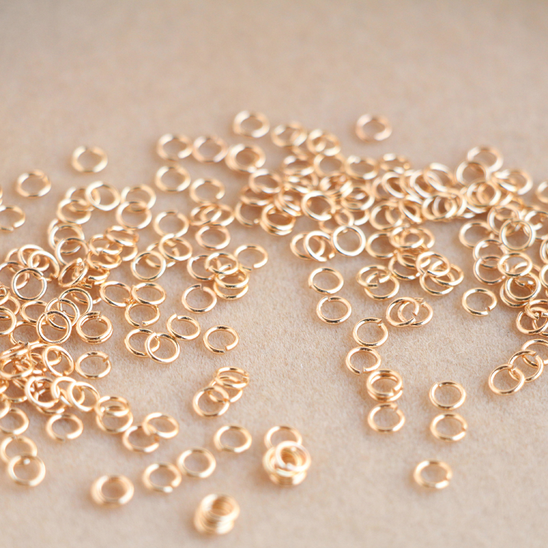 Set 50 Nhẫn Mở Mạ Vàng 14k Dùng Làm Trang Sức Thủ Công