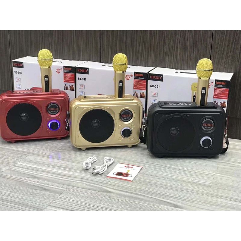 Bộ Loa Bluetooth kèm mic Hát Karaoke bluetooth SD-501