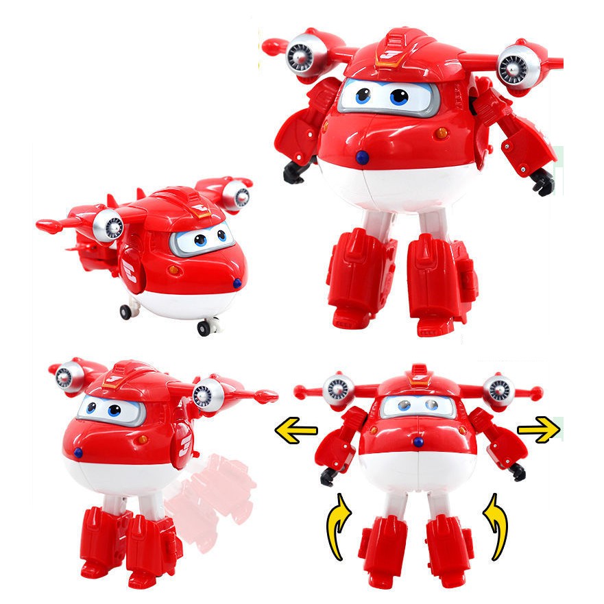 Mô hình máy bay Jet tia chớp cỡ lớn và thú cưng đồ chơi trẻ em super wings đội bay siêu đẳng