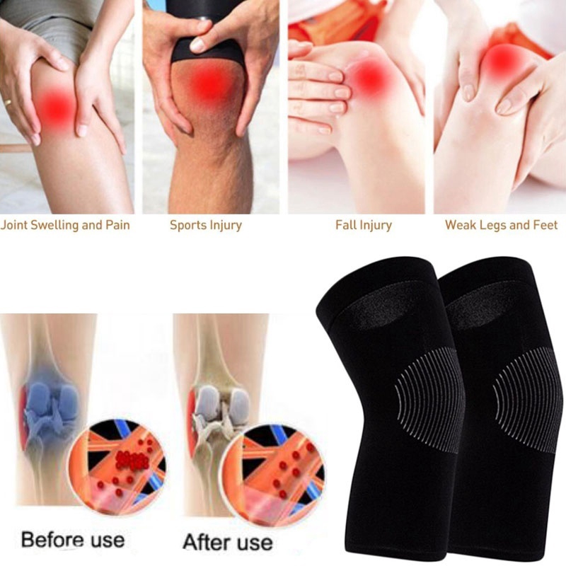 1 Cặp Đệm Đầu Gối Co Giãn Giữ Ấm Chân Ngăn Ngừa Chấn Thương Hỗ Trợ Khớp Chân Khi Tập Gym