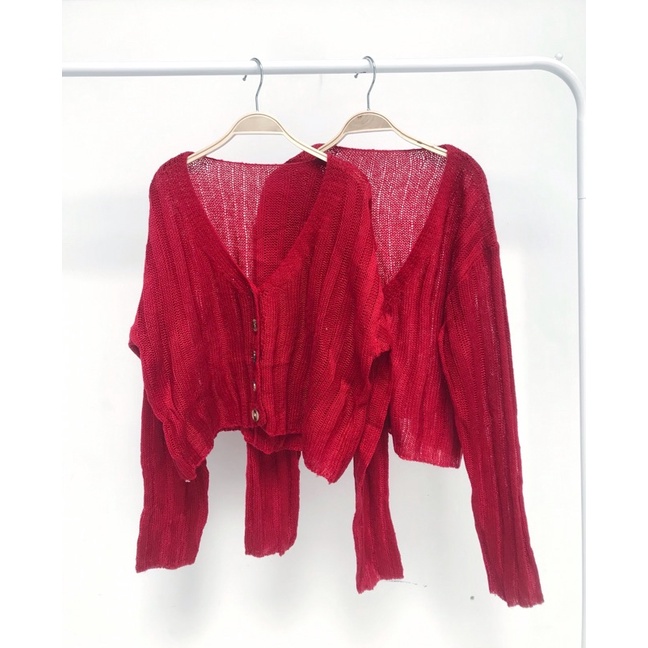 [HẾT HÀNG] Cropped Cardigan - Áo khoác cardigan mỏng cho nữ Purple heart | BigBuy360 - bigbuy360.vn