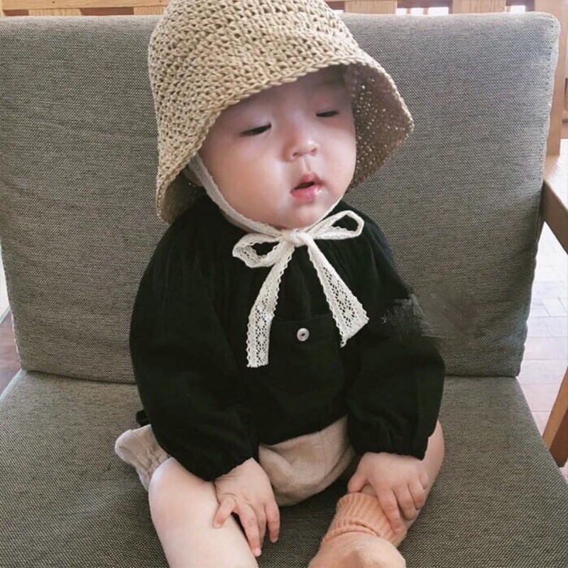 Mũ Cói Cho Bé Quai Cằm Chống Rớt