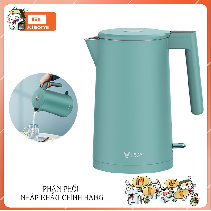 Ấm siêu tốc Xiaomi Viomi Fast Green 1,7l 1800w inox 304 siêu nhanh - Ấm đun nước siêu tốc Xiaomi