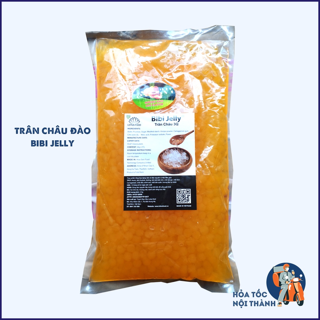 Trân châu đào Bibi Jelly dai giòn