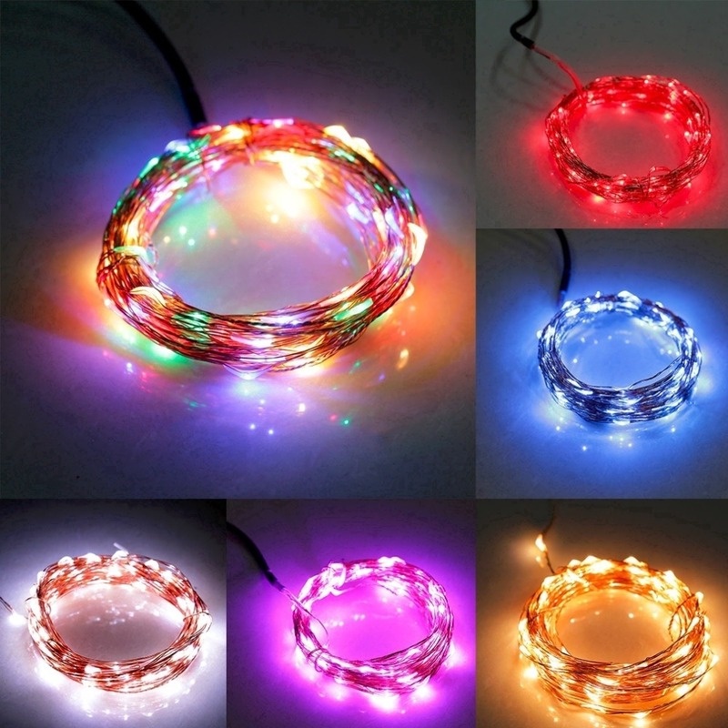 1M/2M/3M/5M Dây đồng ánh sáng dây đèn trang trí sân vườn ngoài trời dây ánh sáng không thấm nước