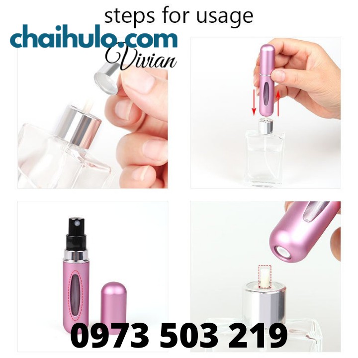 Sỉ từ 18k - Chai lọ chiết nước hoa tự động 5ml xịt phun sương bền đẹp, sang trọng