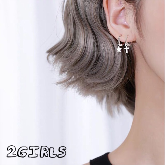 1 chiếc khuyên tai bông tai Bạc Ý 30% unisex cá tính kiểu mới lạ cực hay ah