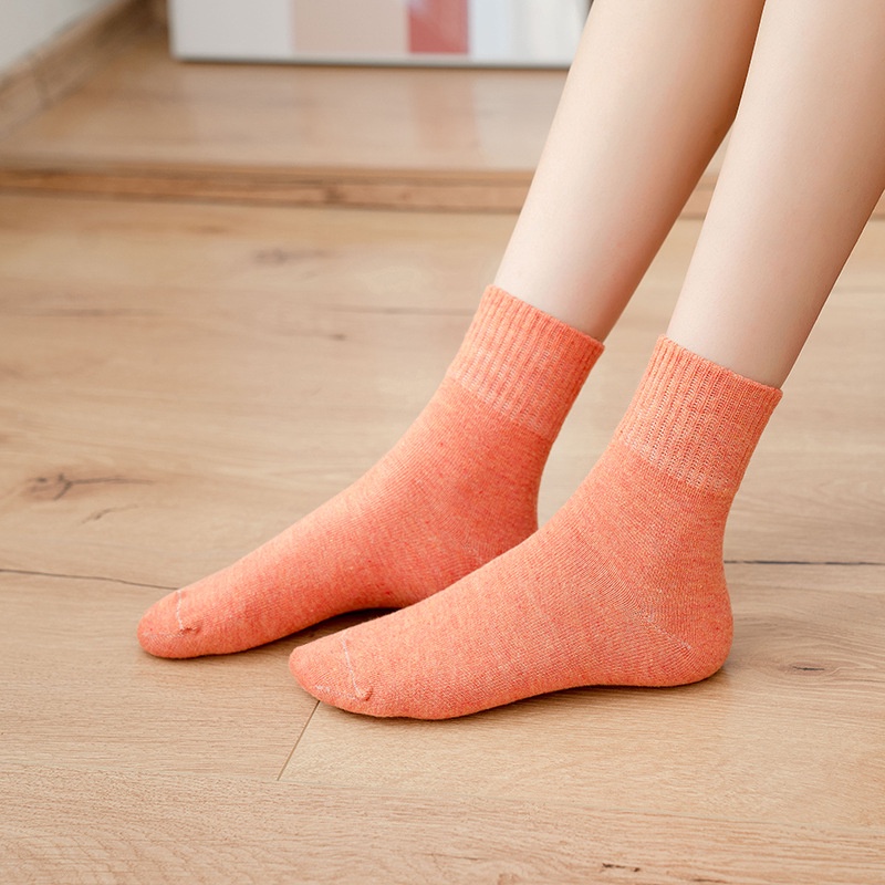 Tất cổ cao nam nữ nhiều màu cá tính vớ thể thao basic màu trơn chất cotton Hàn thoáng khí thấm hút mồ hôi LUMINA TD030