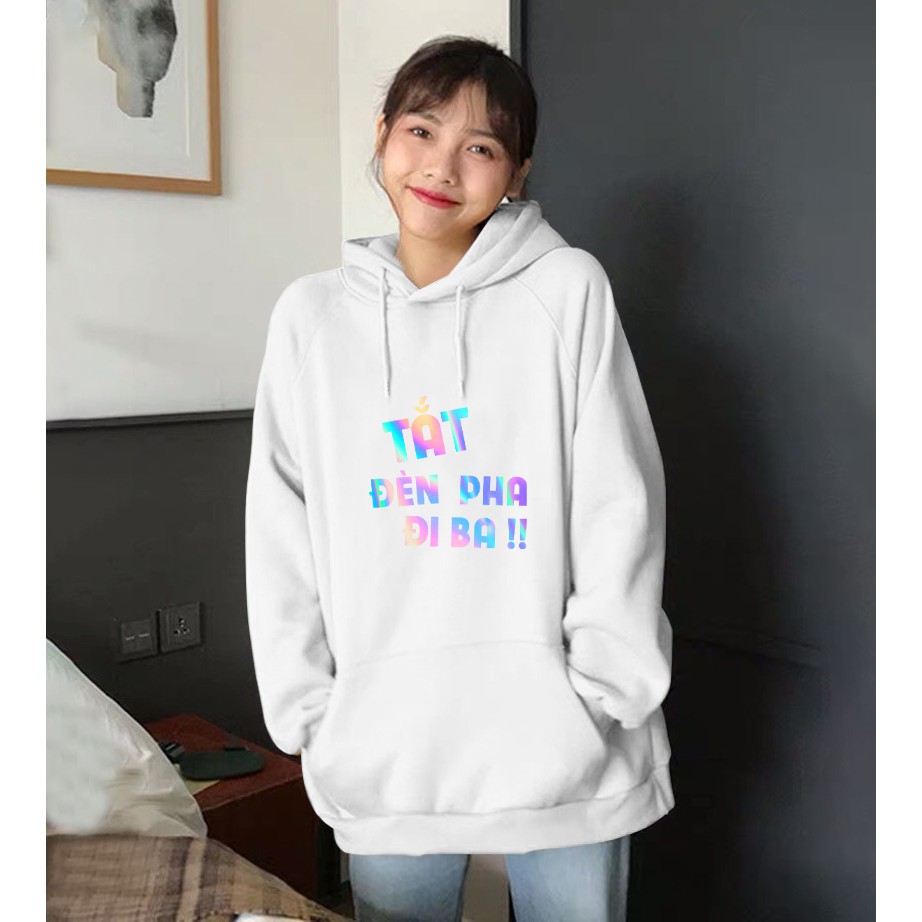 [xả kho] Áo Khoác Nỉ Hoodie Phản Quang Tắt Đèn Pha Đi Ba PQ21KN