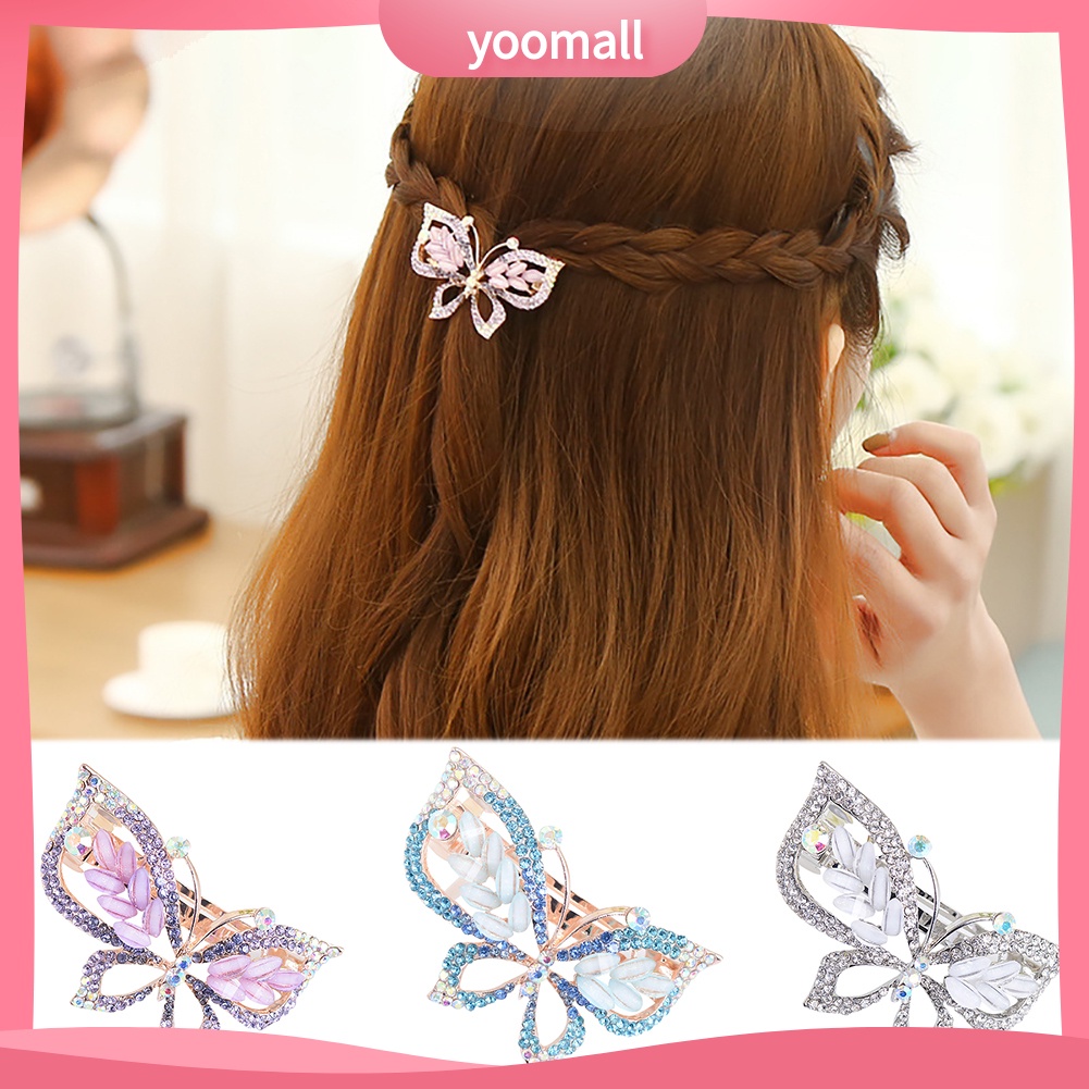 Kẹp tóc hình bướm đính đá xinh xắn dành cho nữ