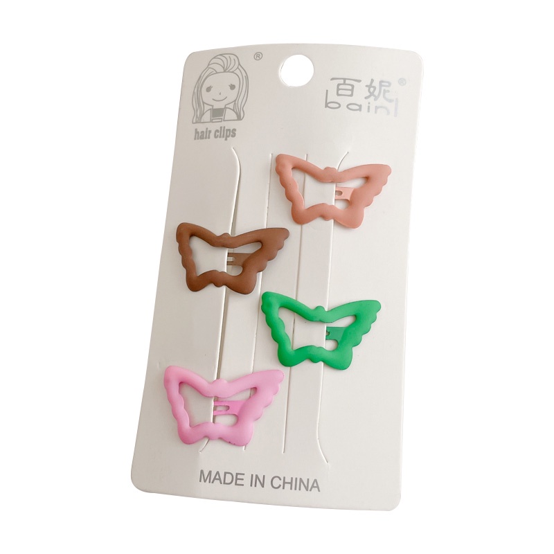 Set 4 Kẹp Tóc Màu Sắc Đa Dạng Phong Cách Hàn Quốc