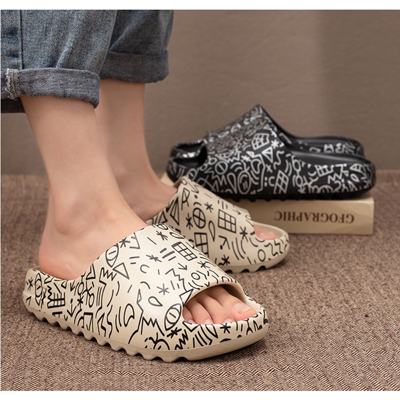 Dép ulzzang đế bánh mì đúc họa tiết hình siêu nhẹ (D43)