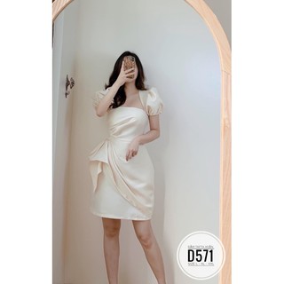 Bigsize Đầm tafta xoắn D571