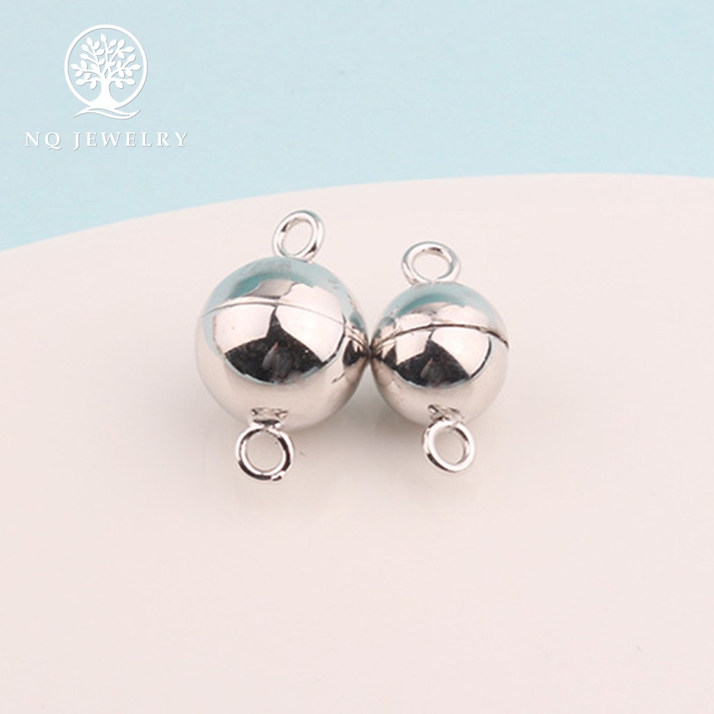 Charm bạc nam châm bạc tròn treo - NQ Jewelry NoBrandUnisexSilver