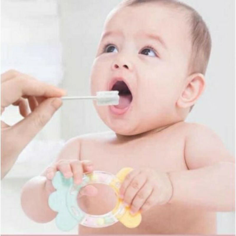 (Hộp 30 que) Gạc rơ lưỡi V-cool làm sạch răng miệng cho bé
