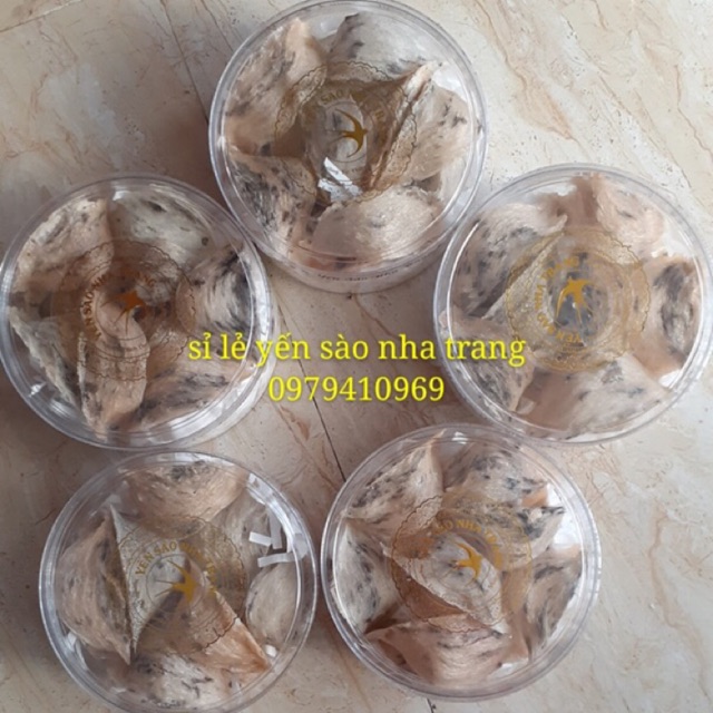 50gr tổ Yến sào thô ít lông +  táo đỏ, đường phèn, hạt chia - Yến thô nguyên chất