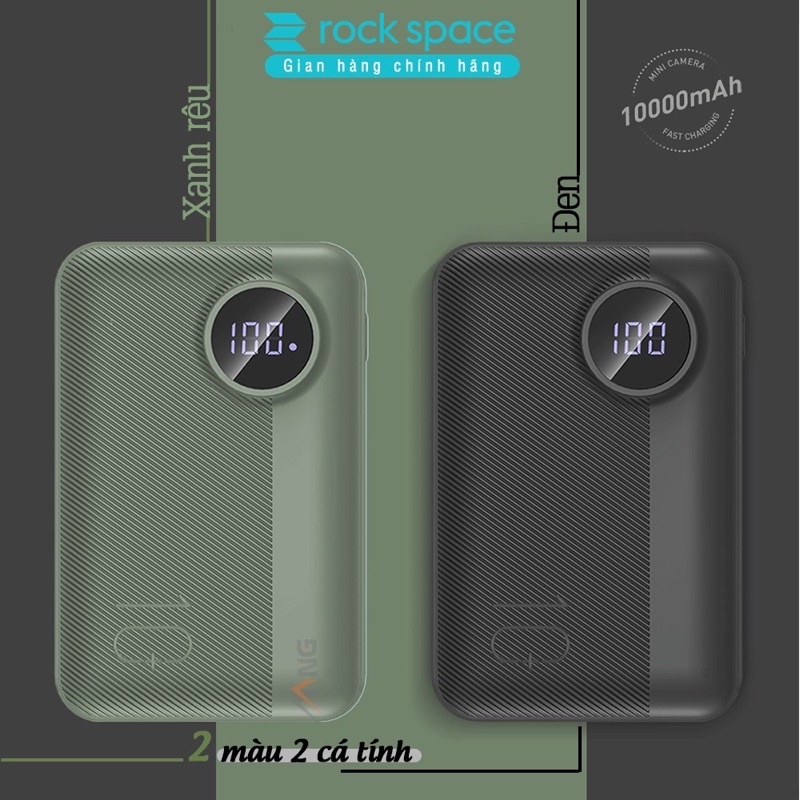 Sạc dự phòng mini ROCK P75 PRO 10.000mAh nhỏ gọn siêu trâu