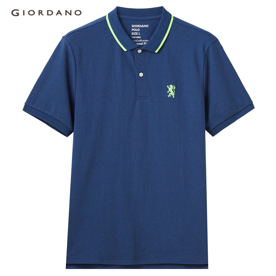 Áo Thun Giordano 01019204 Cổ Polo Tay Ngắn Thêu Hình Sư Tử Thời Trang | BigBuy360 - bigbuy360.vn